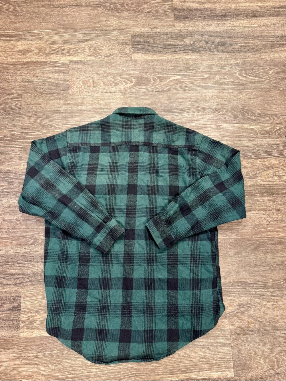 90s Gander Mountain XL Green Black Plaid Flannel Shirt Cotton Outdoor Workwear - Picture 2 of 6